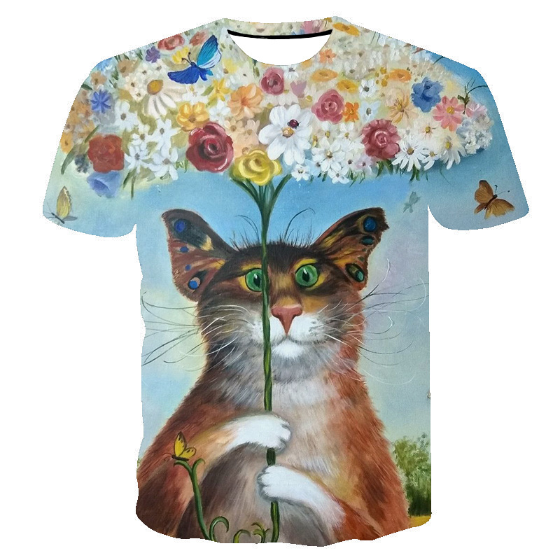 Summer Short Sleeved Digital Printing Fashion T-Shirt
