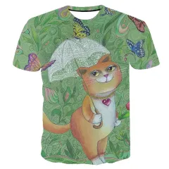 Summer Short Sleeved Digital Printing Fashion T-Shirt - Awtx002 - View 1