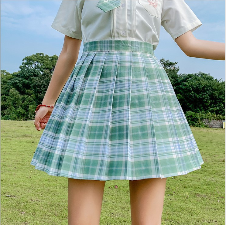 Gentle Knife JK Uniform Plaid Skirt Japanese Skirt High Waist Pleated Skirt Student Uniform School Uniform Skirt Female L S - Shop at LoveMi
