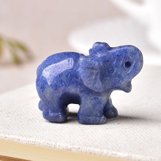 1PC Natural Crystal Rose Quartz Elephant Amethyst Obsidian — foto 13