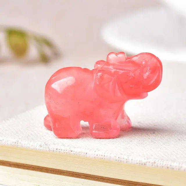 Natural Crystal Rose Quartz Elephant Amethyst Obsidian