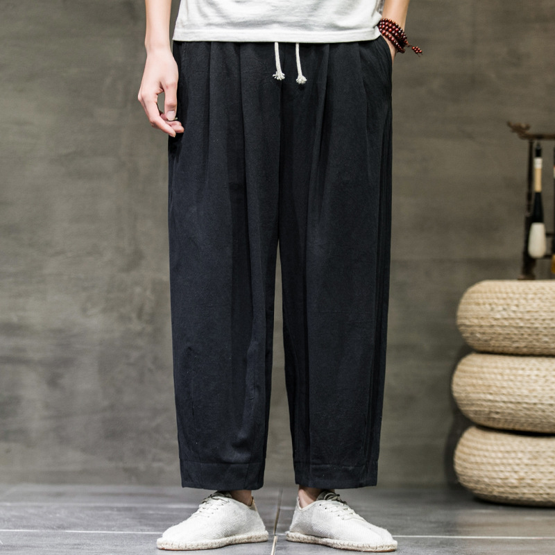 Men's Cotton and Linen Cropped Bloomers