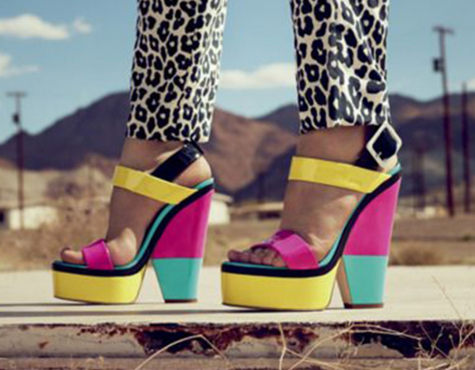 New European And American Sexy Color Matching Simple Thick-heeled High-heeled Large Size 40-43 Buckle Shoes Sandals Stand Alone