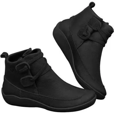 Lun Wind Snow Shoes Martin Boots Ladies Black - Shop at LoveMi