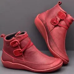 Lun Wind Snow Shoes Martin Boots Ladies - Red - View 1