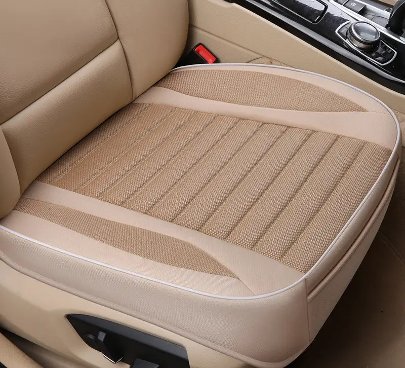 Car Seat Cover,Flax Cushion Seasons Universal Breathable for Most Four-Door