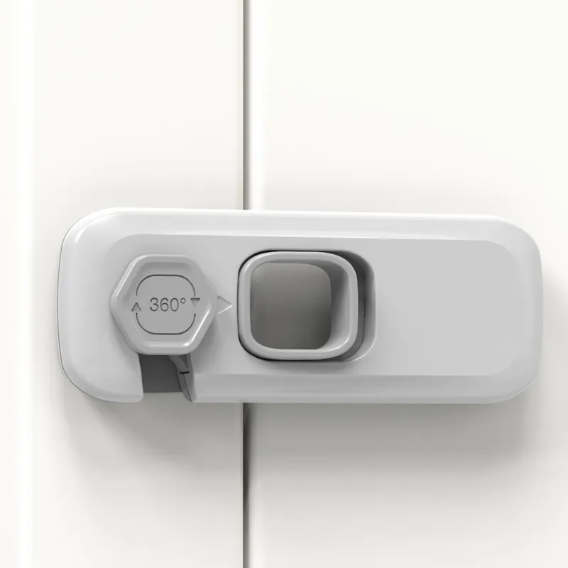 Home Refrigerator Lock Fridge Freezer Door Catch Lock Toddler Kids Child Cabinet Safety Lock For Baby Safety Child Lock – image 9