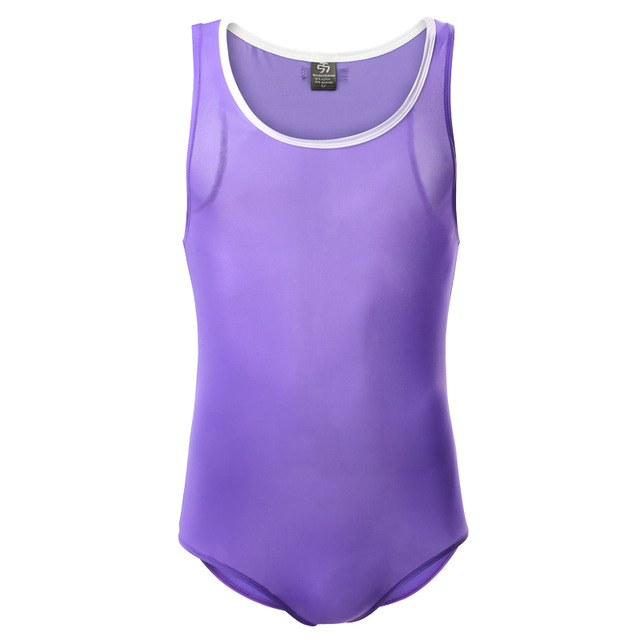 Men'S Super Soft Sexy Underwear Wowhomme Indoor Fitness One Piece Swimsuit Outdoor Sportswear Purple - Shop at LoveMi