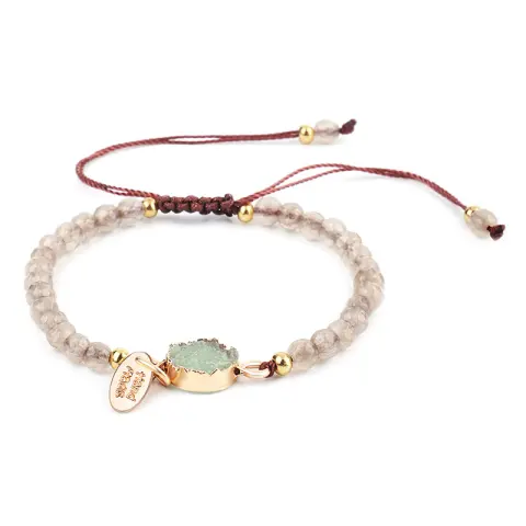 New Jewelry 4Mm Faceted Stone Bracelet Hand-Woven