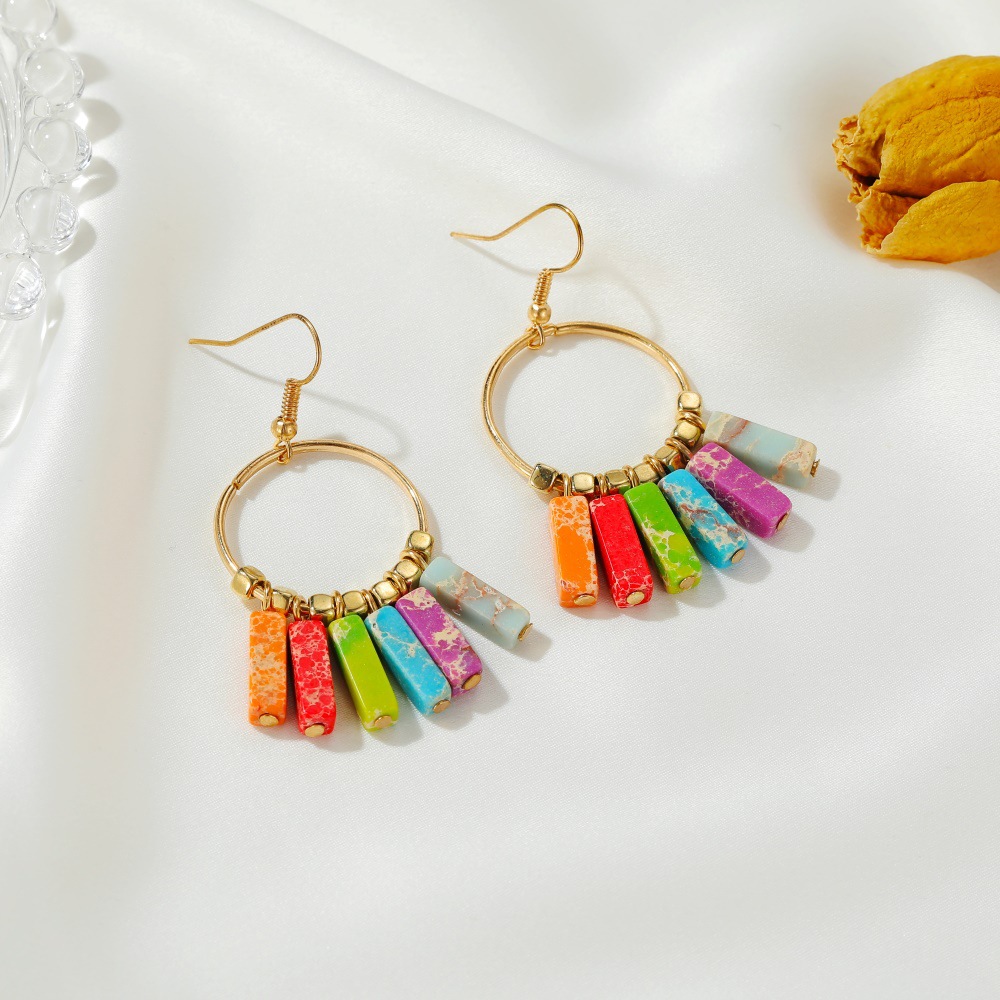Korea Simple Temperament Cute Cloud Raindrop Earrings Personalized Color Earrings