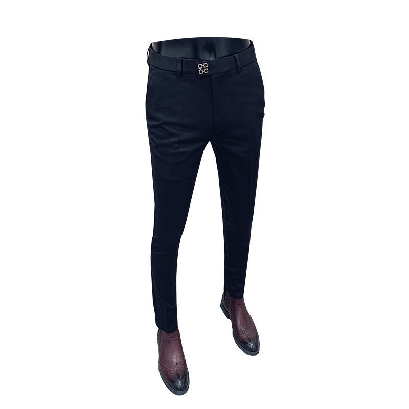  Korean Version Of The New Trousers Casual Men's Slim Nightclub Nine-Point Pants Suit Pants Men