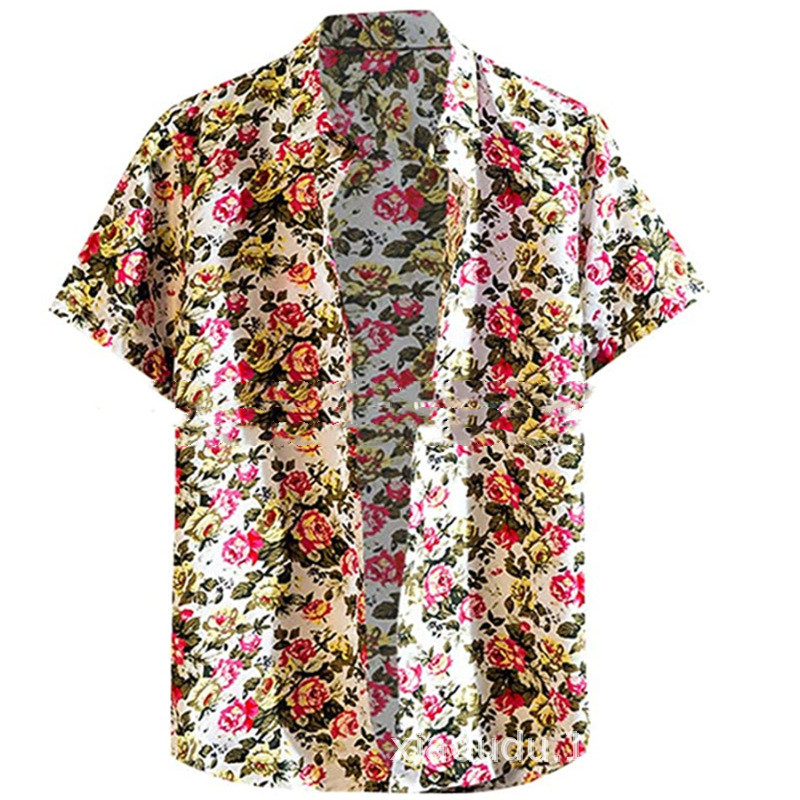 Title 5, Camicia casual a fiori, manica lunga, stampa co...