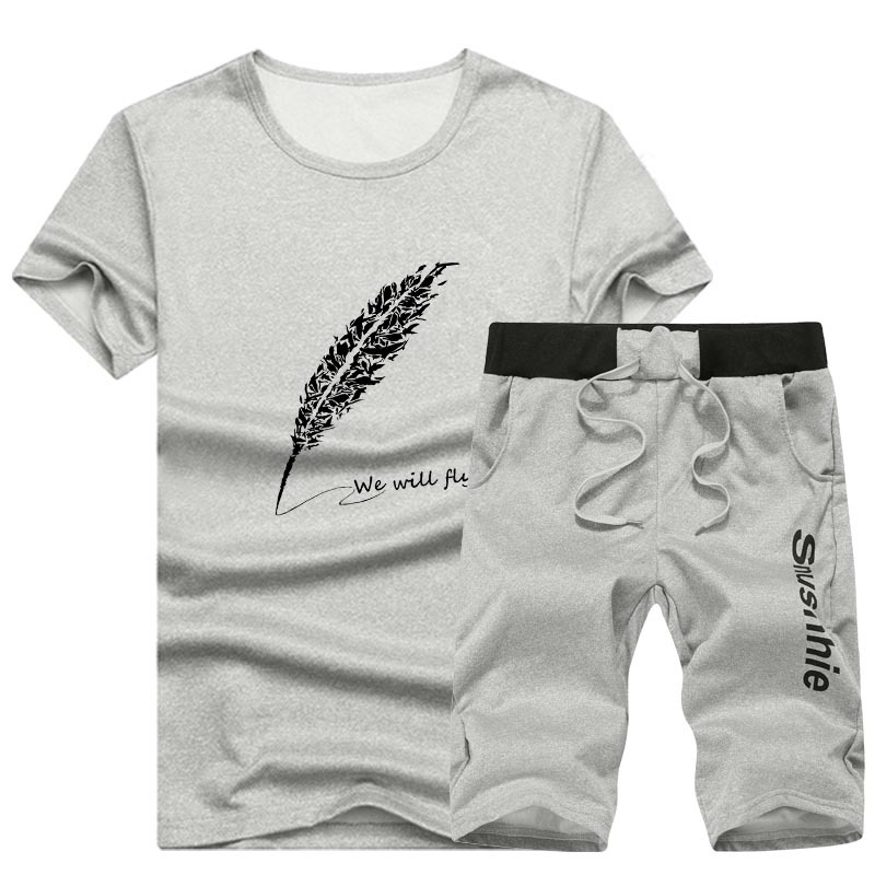 Men's Casual Sports Short-sleeved T-shirt Suit Summer