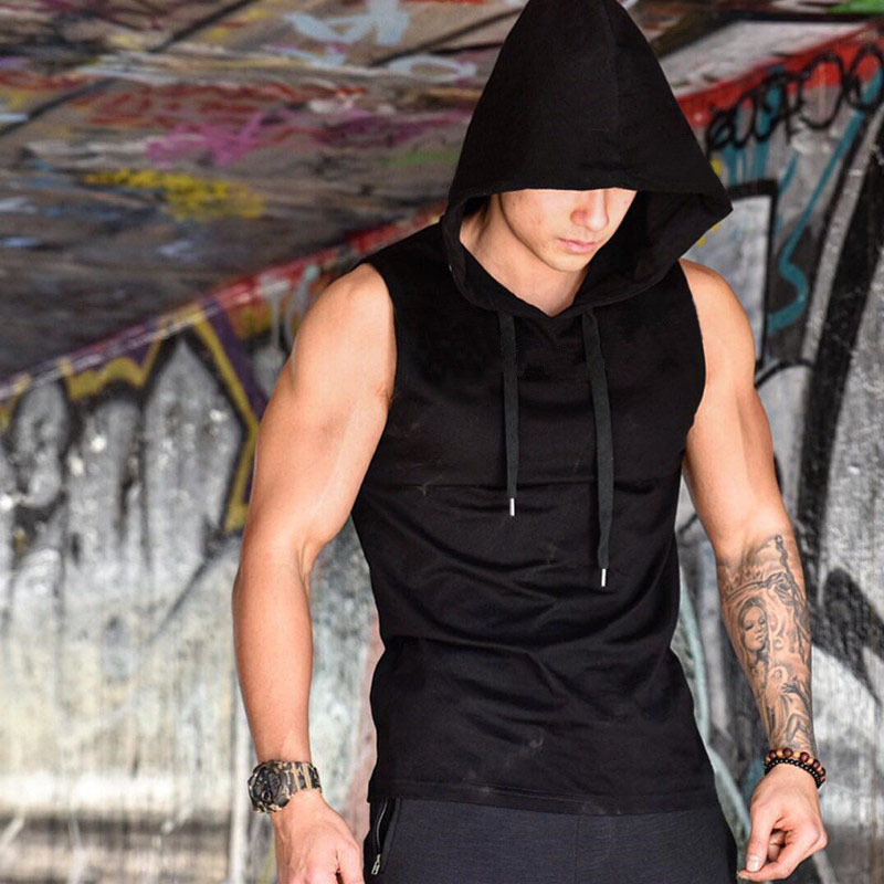New Product Fitness Men'S Vest Sports Vest Slim Stretch Breathable Sports Sleeveless Vest