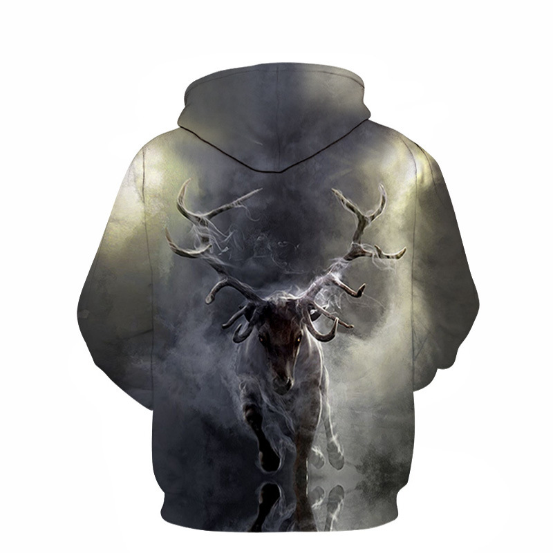 3D Digital Printing Couples Loose Long Sleeve Hoodie Baseball Uniform