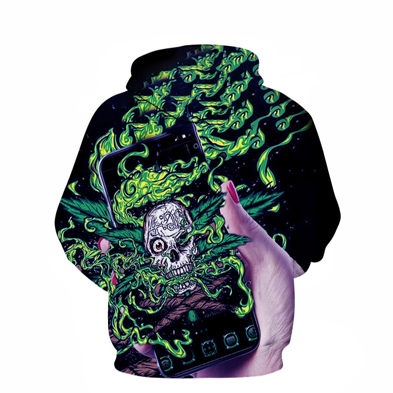 3D Digital Printing Couple Hoodie Hoodie Pullover Baseball Uniform