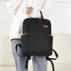 Korean Fashion 15.6-inch Computer Backpack Business Commuter Portable Backpack - Black - View 1