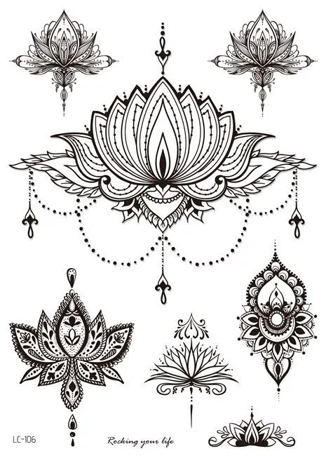 Water Henna Tattoo Sticker Lc 106 - Shop at LoveMi