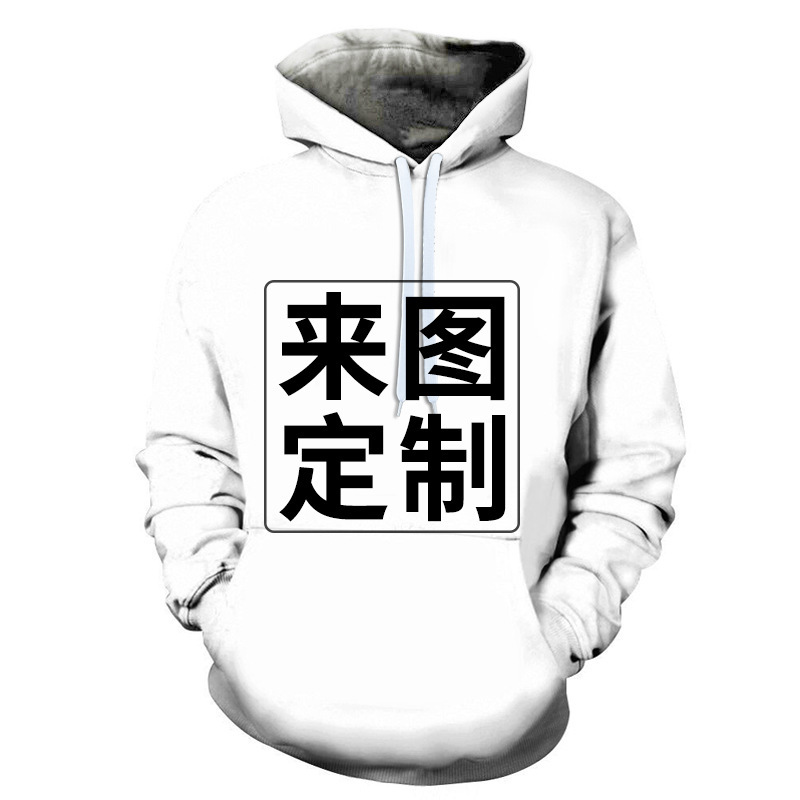 Title 3, 3D-Digitaldruck-Paare, lockere Langarm-Hoodie-B...