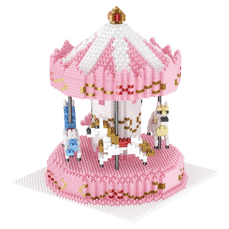 Miniature Small Particles Puzzle Assembling Toys Compatible With Lego Children'S Carousel And Claw Machine Building Blocks