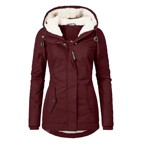 Winter Hooded Coat Women's Long Sleeve Padded Jacket