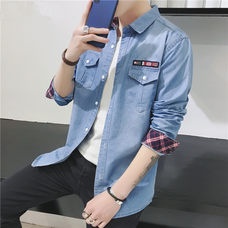 Casual Shirt New Style Cotton Denim Shirt Large Size Shirt
