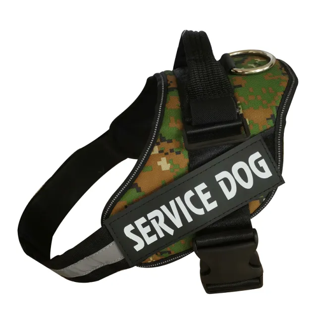 Personalized Custom Reflective Breathable Dog Harness NO PULL Adjustable Pet Harness For Small Large Dog Harness Vest With Patch Camouflage Green - Shop at LoveMi