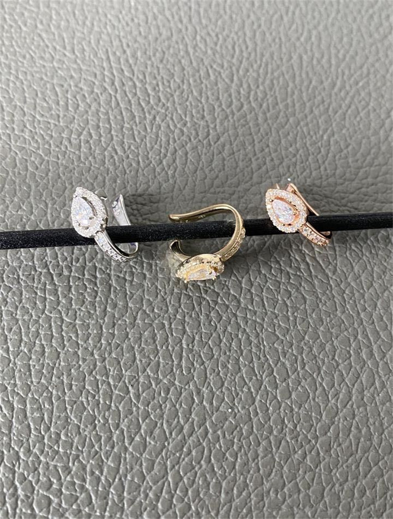 Simple Personality Cold Wind Brass Micro-inlaid Super Flash Stacking Ear Clips