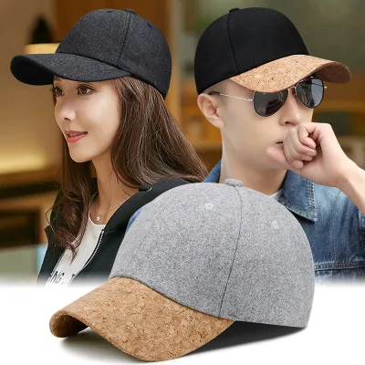 Woolen warm baseball cap