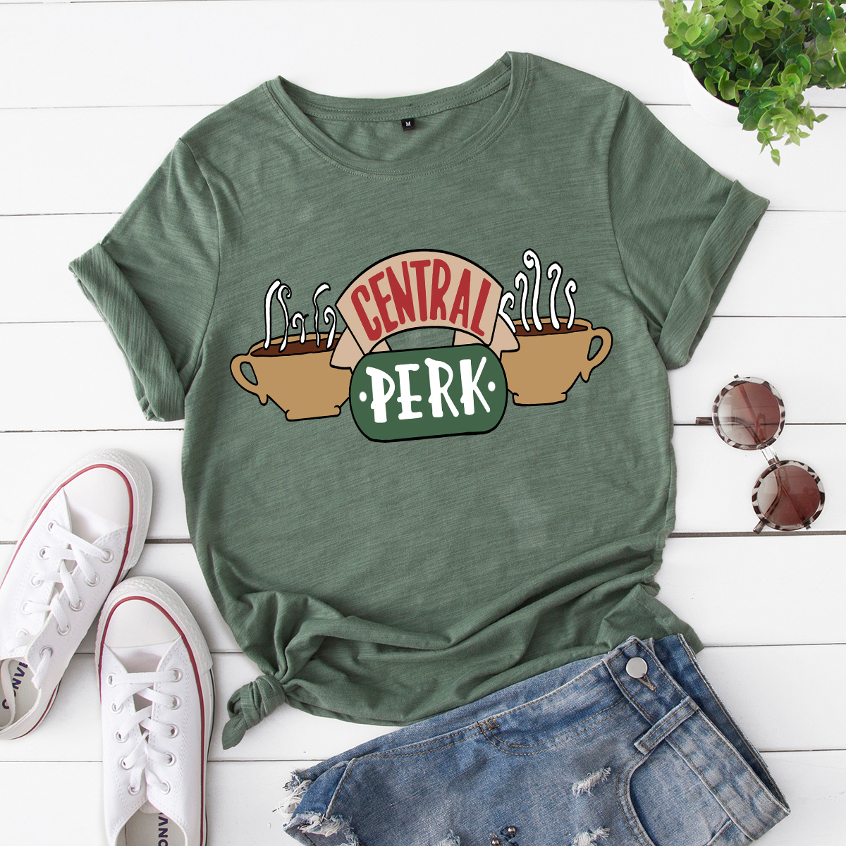 Title 2, CENTRAL PERK Kurzarm-T-Shirt für Damen