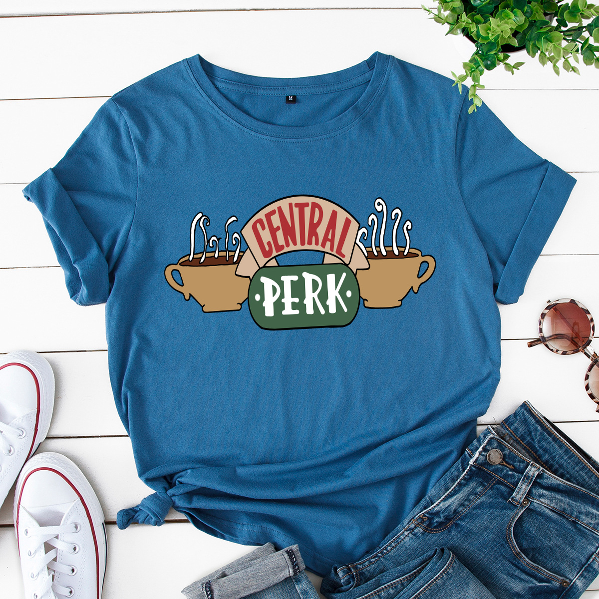 Title 5, CENTRAL PERK Kurzarm-T-Shirt für Damen