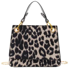 High Sense Fashion Trendy Net Red Leopard Print Handbag - Red - View 1