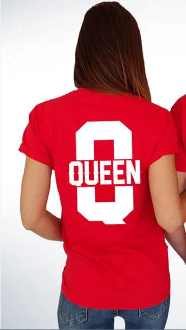 English Letters European And American Street Fashion Short sleeved T shirt Red - Shop at LoveMi