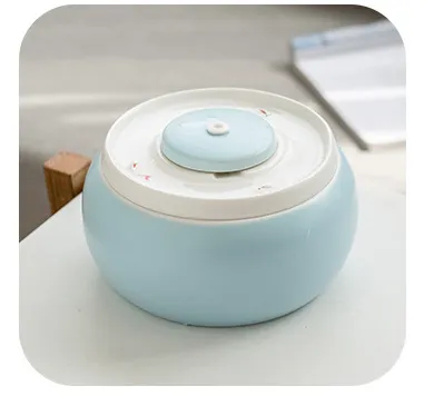 Ceramic Cat Automatic Drinking Fountain Blue - Shop at LoveMi
