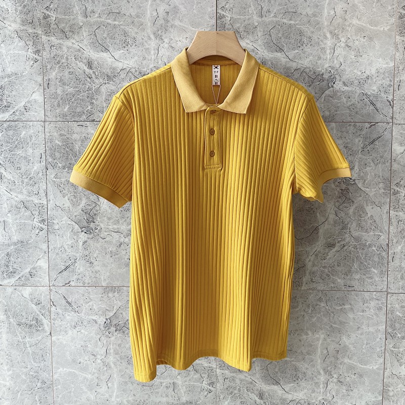 Men's Summer T-shirt Thin Lapel Short Sleeve