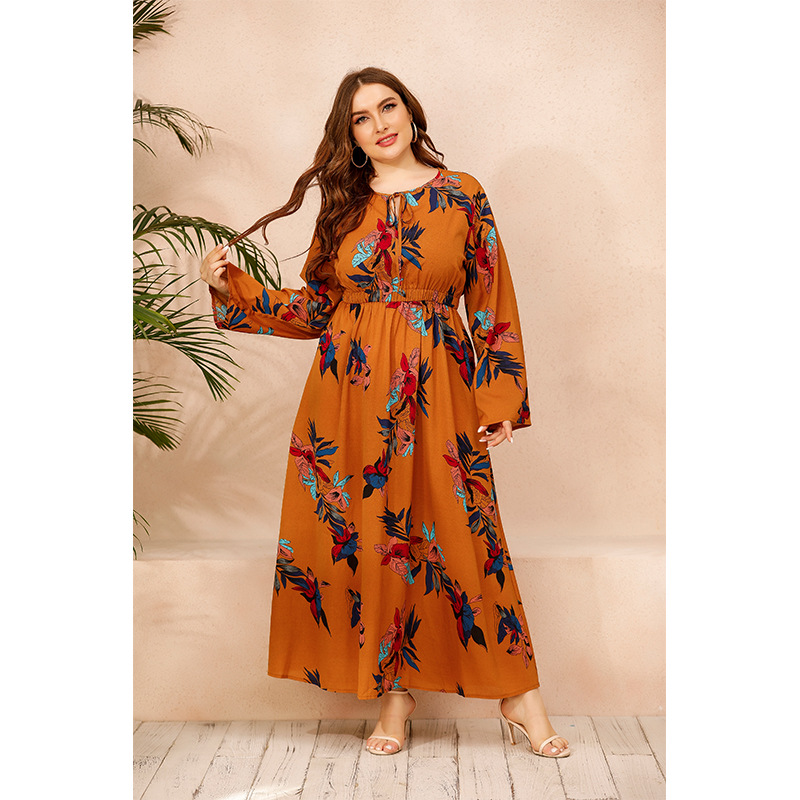 Title 5, Floral Maxi Dress for Women Long Sleep Robe Com...