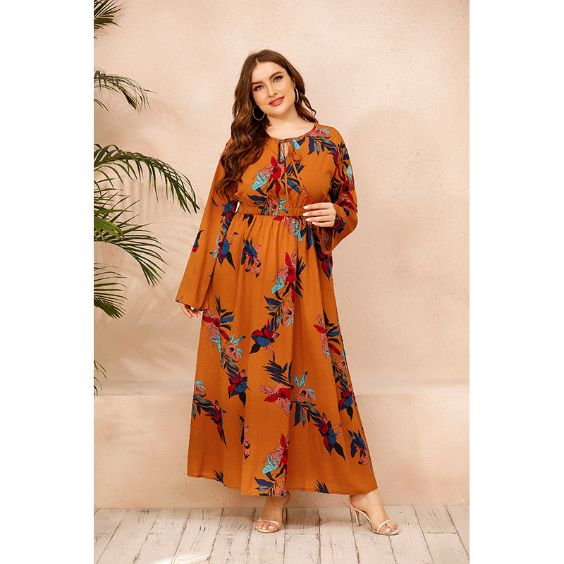 Title 6, Floral Maxi Dress for Women Long Sleep Robe Com...