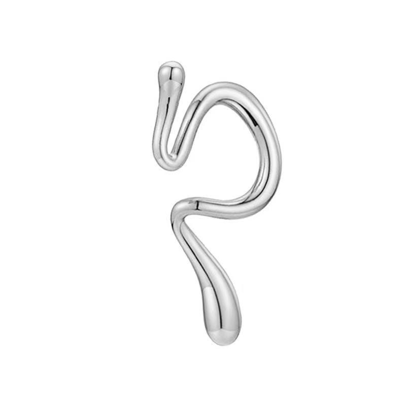 Design Twisted Geometric Brass Irregular Ear Bone Clip