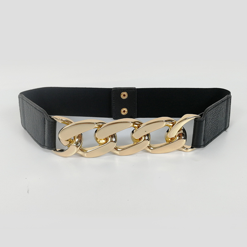 Title 1, Ladies Elastic Elastic Belt Metal Chain Fashion...