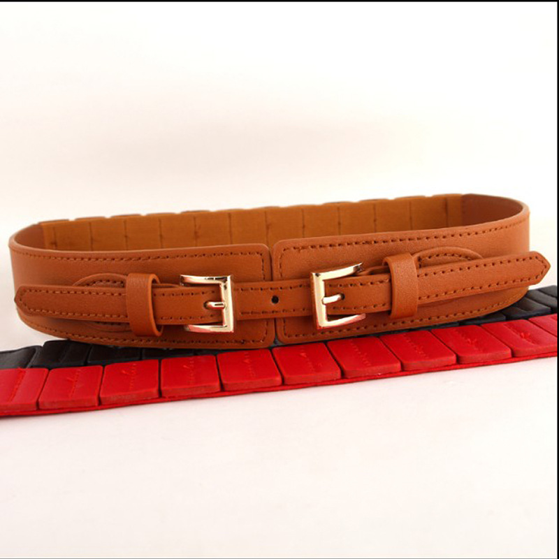 Faux Leather Elastic Elastic Women's Belt