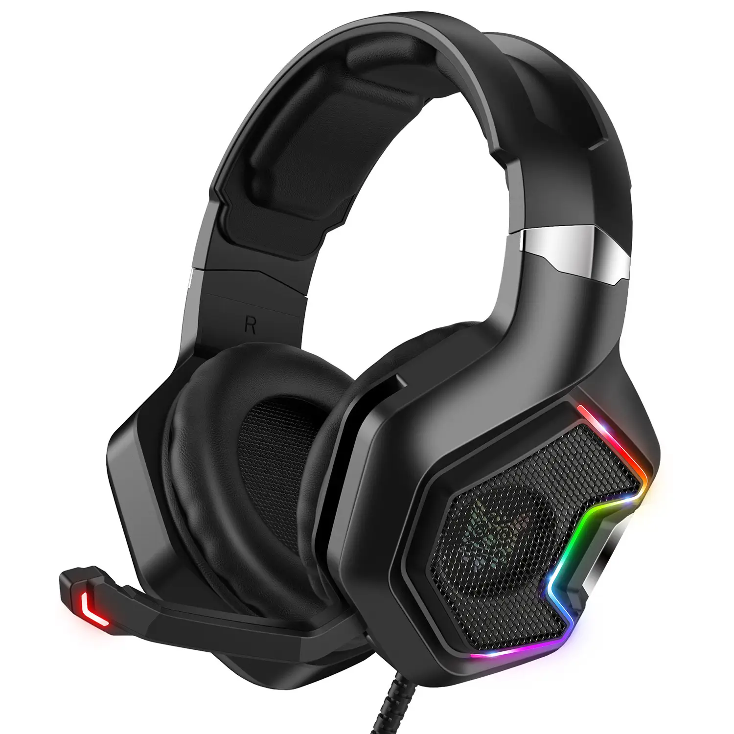 ONIKUMA K10 PRO Gaming Headset Stereo Gaming Headphones For PS4 PS5 One With Mic Led Light