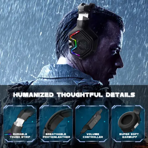 ONIKUMA K10 PRO Gaming Headset Stereo Headphones for PS4