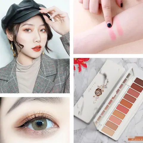 Super Fire Earth Color Cheap Eyeshadow Students Beginners Pearl