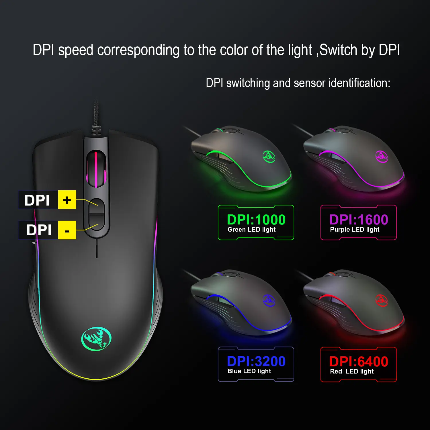 Glowing Gaming Mouse Wired