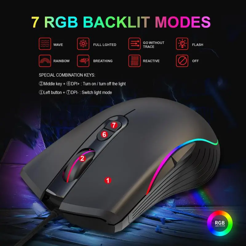 Glowing Gaming Mouse Gaming Wired Mouse – image 4