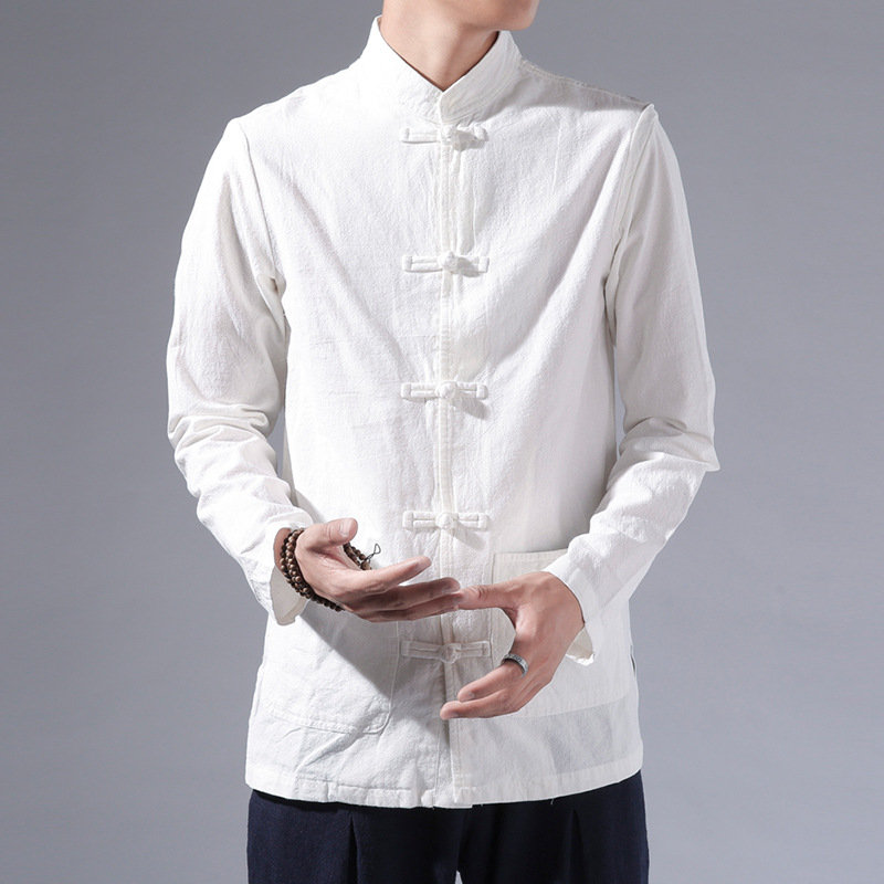 Chinese Style Casual Shirt Long Sleeve
