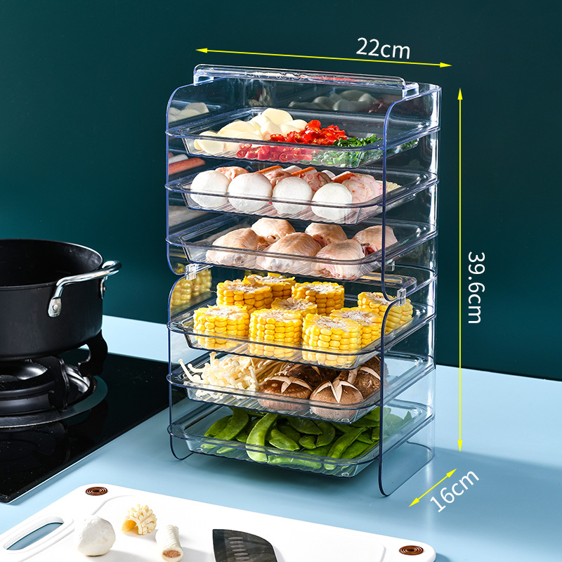 Title 1, Kitchen Pantry Portable Multi-Layer Tier Food R...