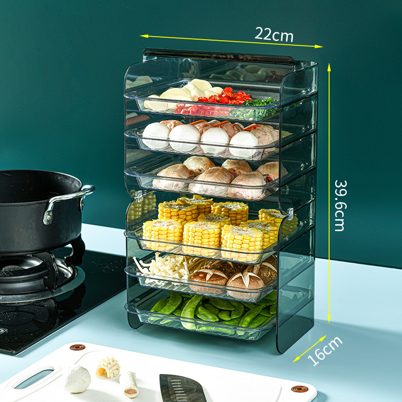 Title 3, Kitchen Pantry Portable Multi-Layer Tier Food R...