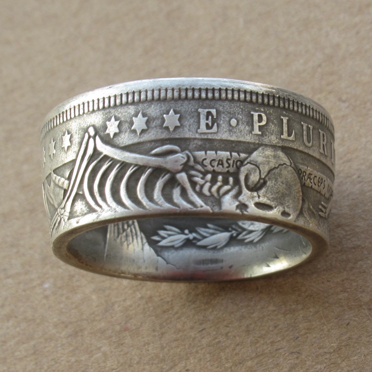Wanderer Silver Dollar Silver Plated Ring