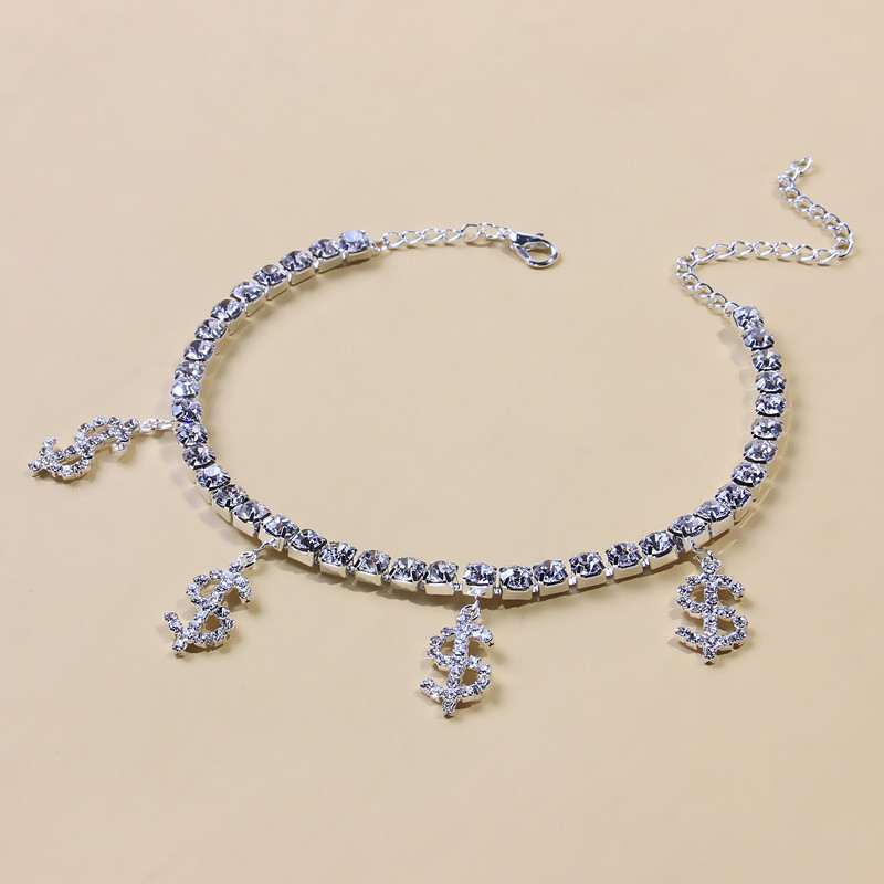 Title 5, Love Rhinestone Anklet, Exotic All-Match Jewelr...